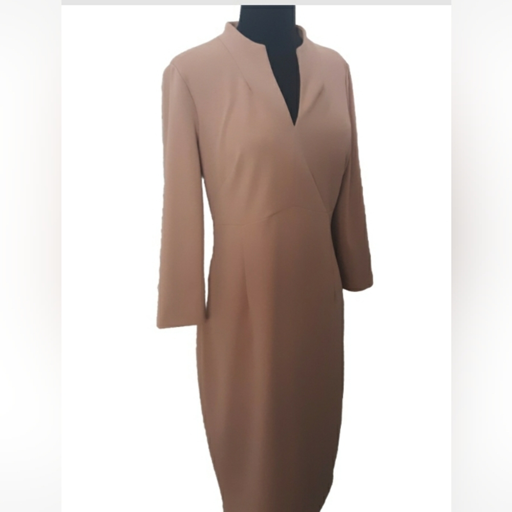Calvin Klein Minimalist Blush Knit Dress S10 - Picture 2 of 5